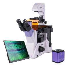 MAGUS Lum VD500 LCD — Inverted Fluorescence Microscope with Digital HDMI/USB Camera and 13.3" LCD Monitor