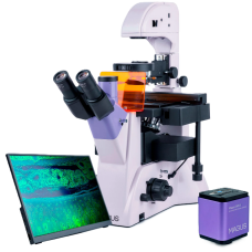 MAGUS Lum VD500L LCD — Inverted Fluorescence Microscope with Digital Camera and 4K LCD Monitor
