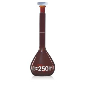 Brand Blaubrand мерная колба 1 000 мл из темного стекла с пробкой из ПП (сертификат ISO)