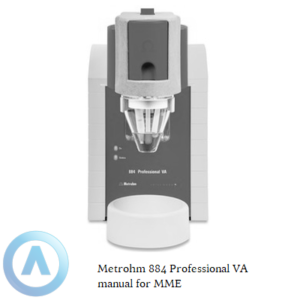 Metrohm 884 Professional VA manual for MME измерительный прибор для вольтамперометрии и полярографии