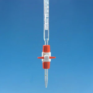 Brand Blaubrand стеклянная микробюретка 50 мл с краном из ПТФЭ и синей полоской Шельбаха