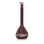Brand Blaubrand мерная колба 100 мл из темного стекла с пробкой из ПП (сертификат USP)