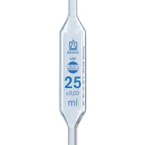 Brand Blaubrand стеклянная пипетка Мора 20 мл с одной меткой и сертификатом USP