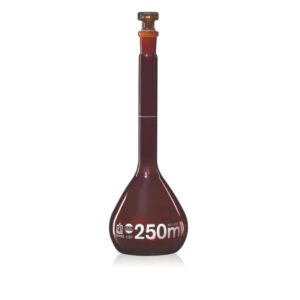 Brand Blaubrand мерная колба 10 мл из темного стекла со стеклянной пробкой (индивидуальный сертификат ISO)