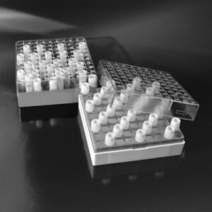 Aptaca бокс для криопробирок 1/2 мл на 81 гнездо голубой