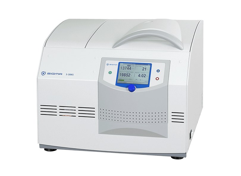 Sigma 3-30KHS (70121 g, 30000 об/мин) высокоскоростная центрифуга с функциями охлаждения и нагревания